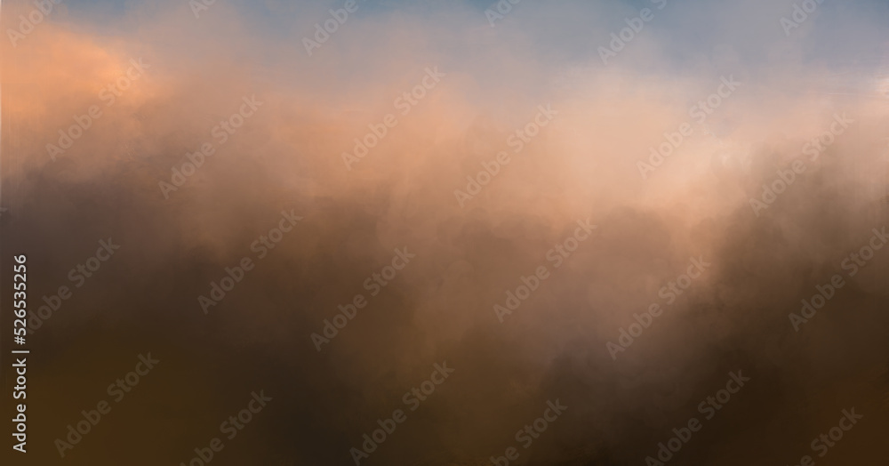 Naklejka premium Brown and Blue abstract watercolor painted background, backdrop, muslin portrait background