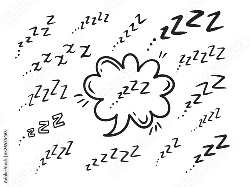 Zzz icon, sleep sign. Snoring symbol, zzzz pictogram, snore sign, sound vector illustration