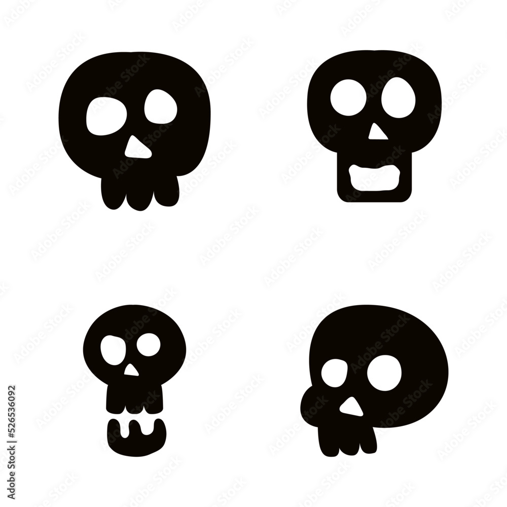 set of skulls for Halloween. Halloween Elements and Objects for Design Projects. set of skulls for Halloween. Halloween Elements and Objects for Design Projects.