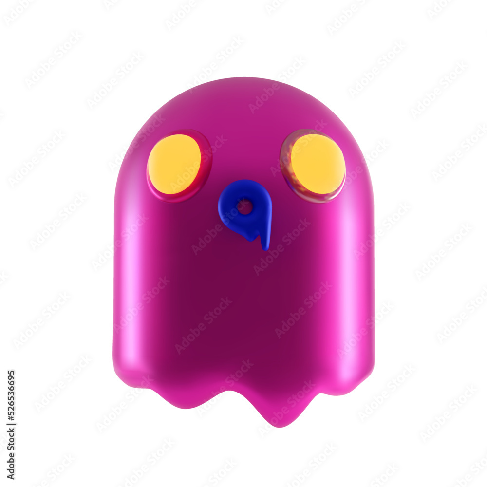 Fototapeta premium 3d ghost in a trendy style for Halloween