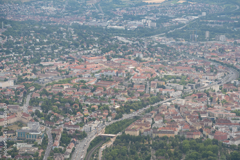 City of Wuerzburg in Germany seen from above City of Wuerzburg in Germany seen from above