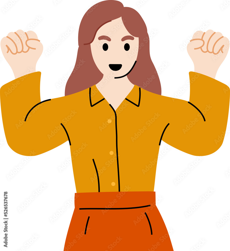 Obraz premium business women in illustration design. collection of standing women in office outfits. Flat design cartoon isolated on white. 