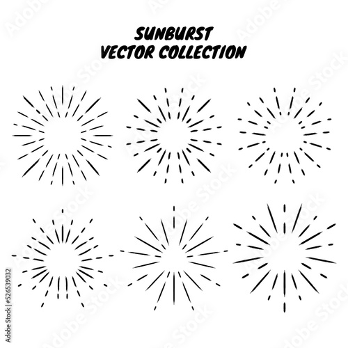 Starburst or sunburst vector collection