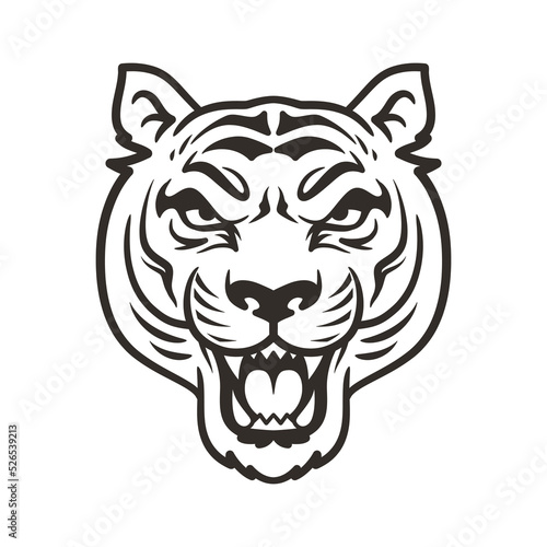 Fototapeta Naklejka Na Ścianę i Meble -  tiger head vector illustration graphic mascot