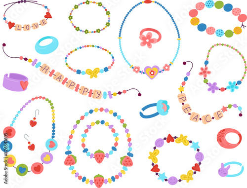 Fotografie, Obraz Plastic kids beads