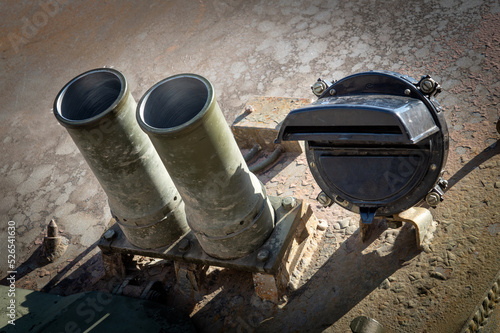 Wallpaper Mural Elements for launching flares or protection on a military tank Torontodigital.ca