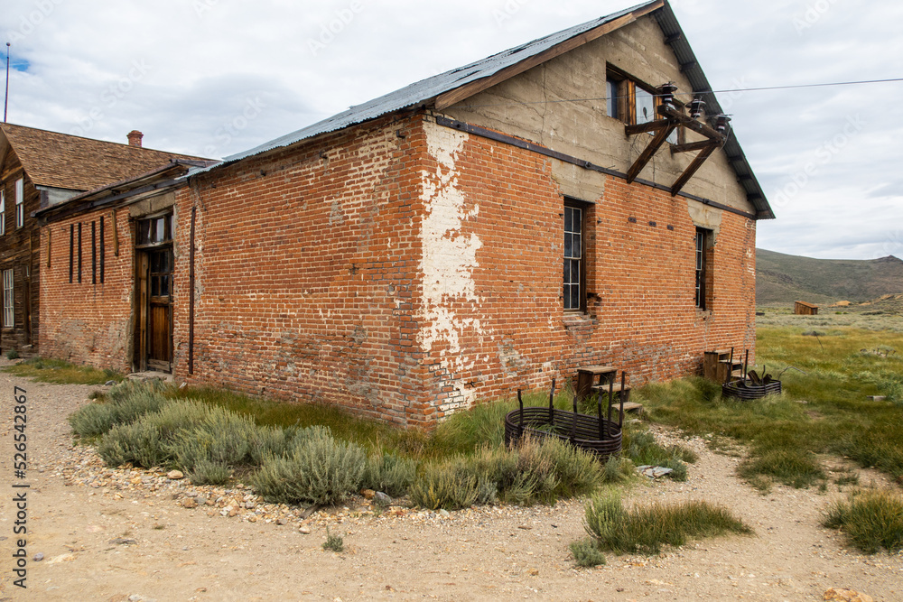 The famous Bodie Ghost Town Looking at the Electric Power Distribution Building