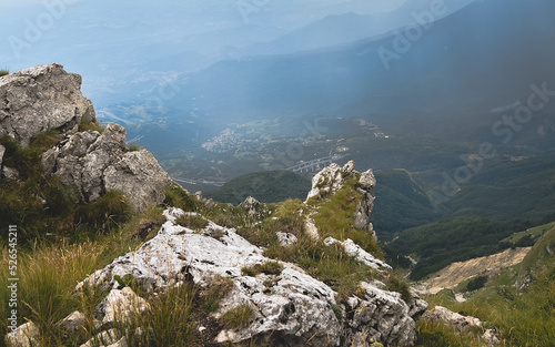Vista del panorama sul Gran Sasso d'Italia dopo un temporale estivo, Abruzzo фототапет