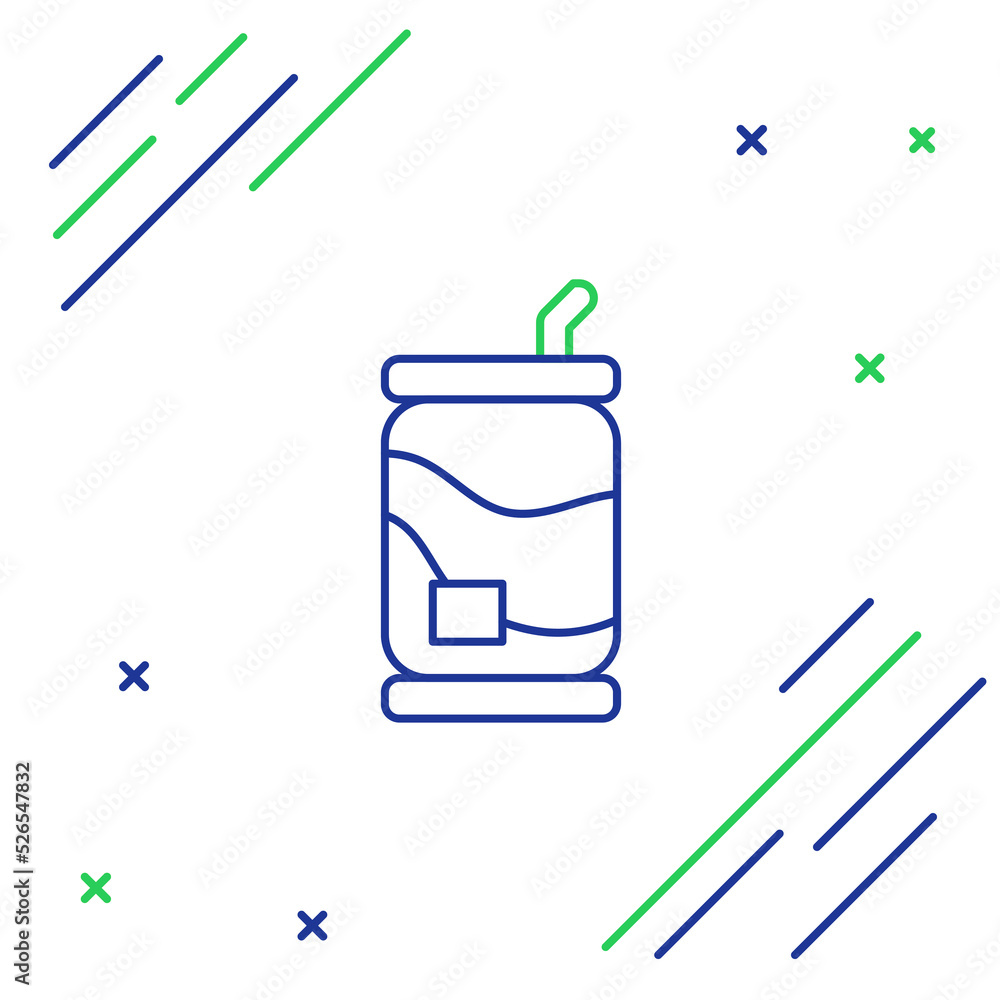 Line Soda can icon isolated on white background. Colorful outline concept. Vector Line Soda can icon isolated on white background. Colorful outline concept. Vector