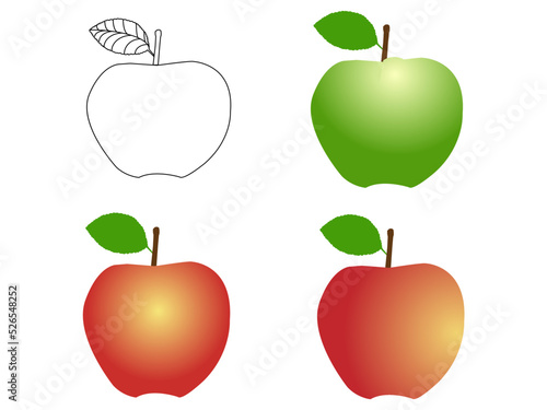 Apple Vector Illustrations And Clip Art Design. It Is The Best Of Modern Design.