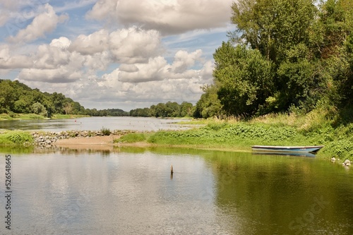 view on the river The Loire in summer