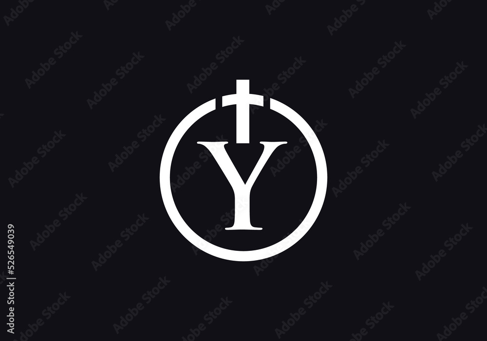 Christian Church logo and symbol design with the letter Y Christian Church logo and symbol design with the letter Y
