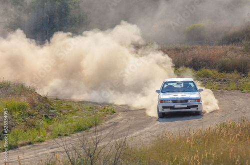 Sports Car on the Turn of the Rally Track and a Lot of Dust 10 © goodman_ekim
