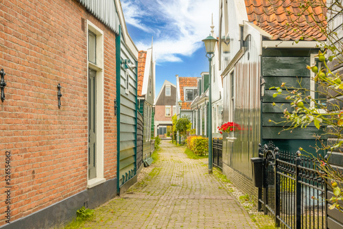Pedestrian Street Between Rural Dutch Houses