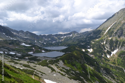 landscape with lake and mountains