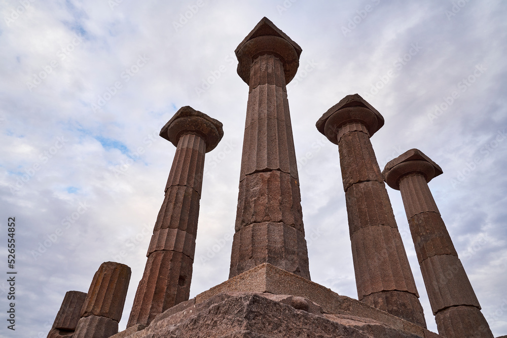 Assos, Athena Temple Ruins ruins of ancient city, Behramkale, Turkey