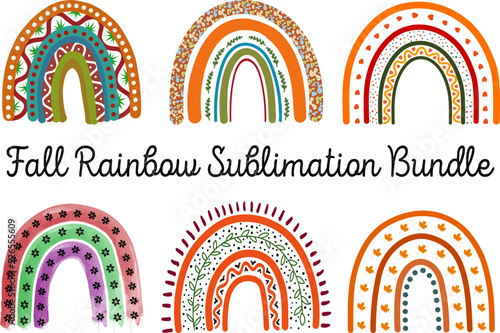Sweet Fall Rainbow Sublimation Bundle. Fall Rainbow Sublimation. 