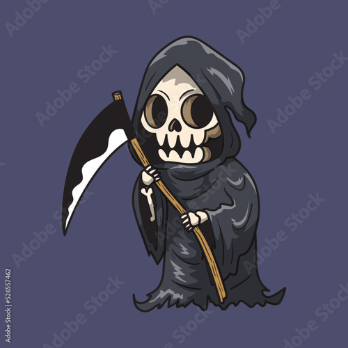Halloween character Grim Reaper illustration