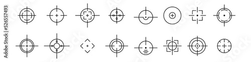 Canvas Print Target and aim icons set