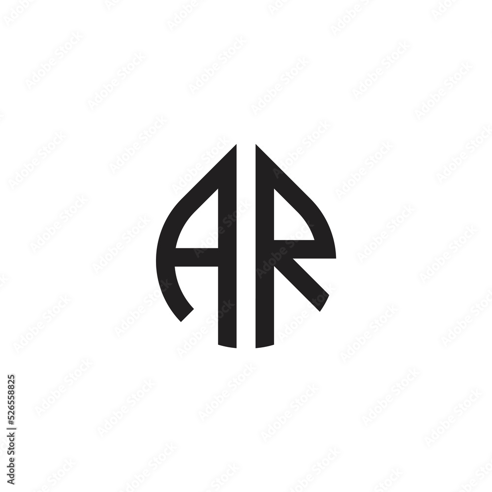 Initial Letter AR typography logo design vector Initial Letter AR typography logo design vector