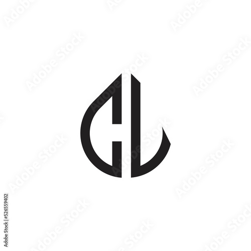 Abstract initial letter C and L logo,