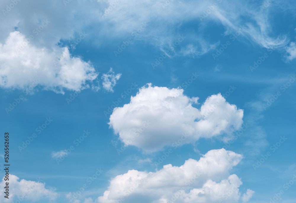 Fototapeta premium Blue sky with white clouds