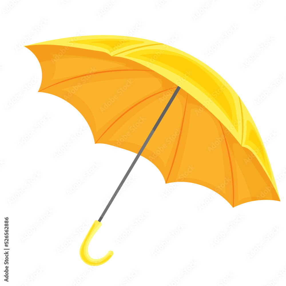 open umbrella in flat style isolated, vector
