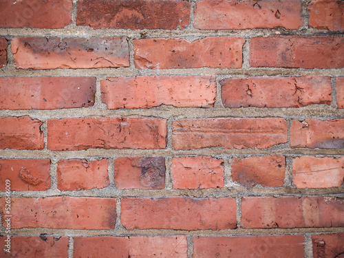Red brick background closeup for background or conceptual use.