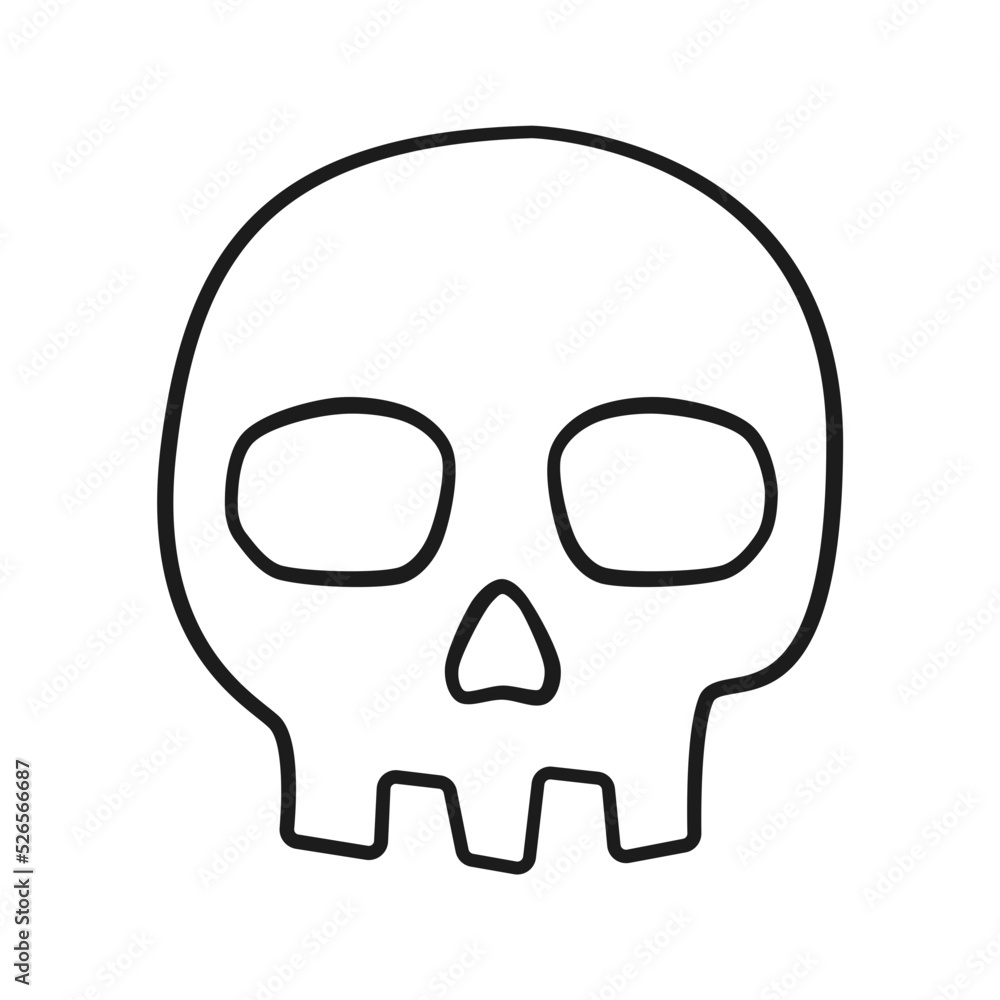 Skull. Vector. Cartoon Skull. Vector. Cartoon
