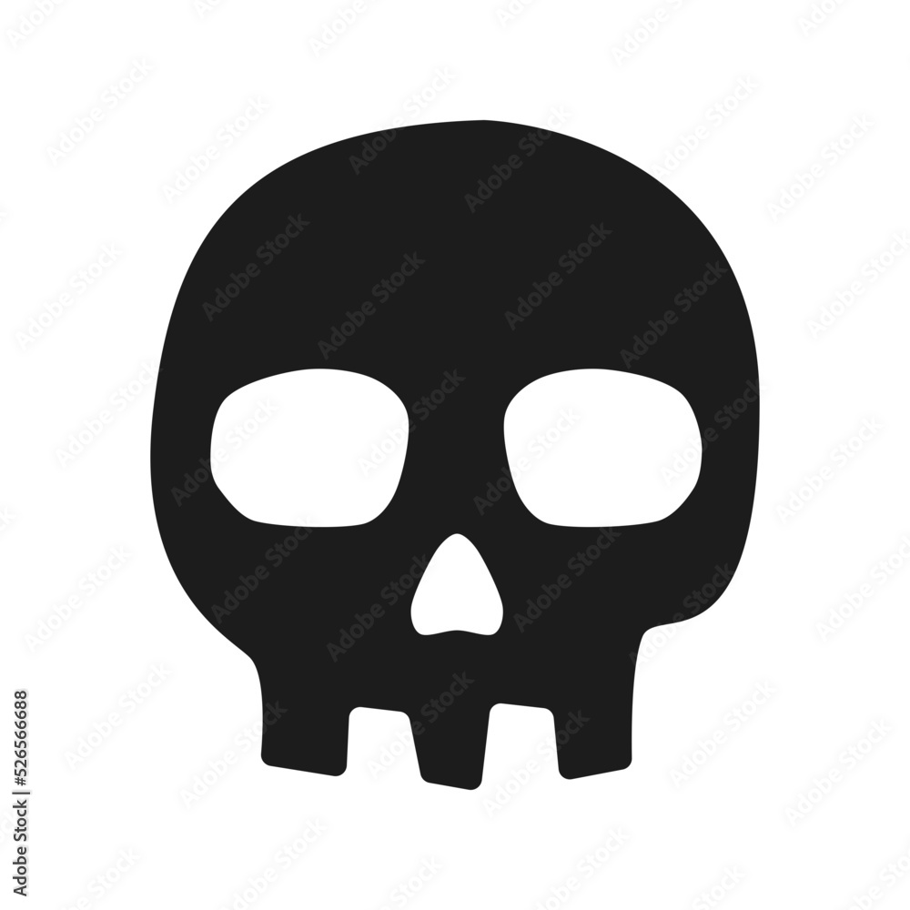 Skull. Vector. Cartoon Skull. Vector. Cartoon