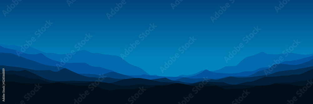 nature sky mountain view landscape vector illustration good for wallpaper, background, banner, backdrop, adventure, travel, and design template 