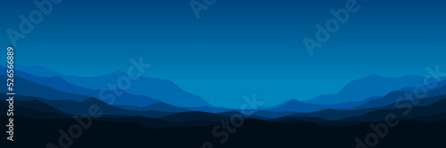 nature sky mountain view landscape vector illustration good for wallpaper, background, banner, backdrop, adventure, travel, and design template 