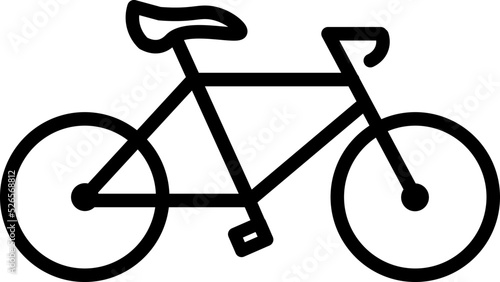 Bike or cycling icon vector. A bicycle outline designed for web, mobile or user interfaces.