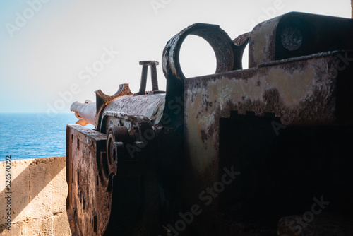 Artillery Cannon in Abandoned Military Base Raketna Baza Stupišće, Vis Croatia