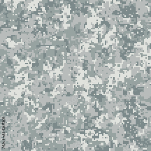 Pixel camouflage for a soldier army uniform. Modern camo fabric design. Digital military vector background. © SolaruS