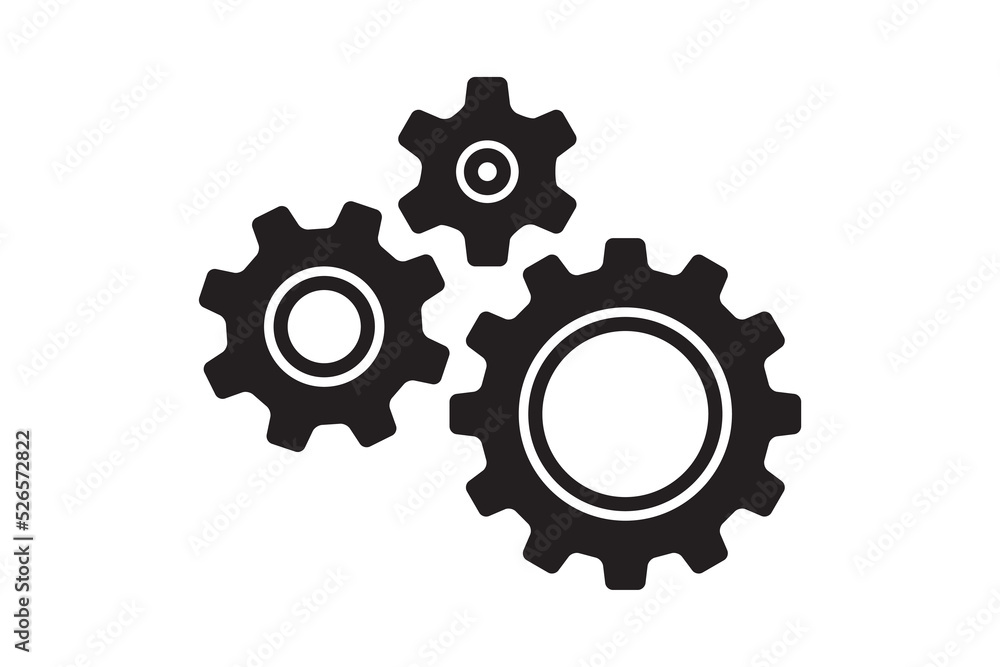 Setting icon vector with work cog gear element. Cogweel mechanism symbol. Setting icon vector with work cog gear element. Cogweel mechanism symbol.