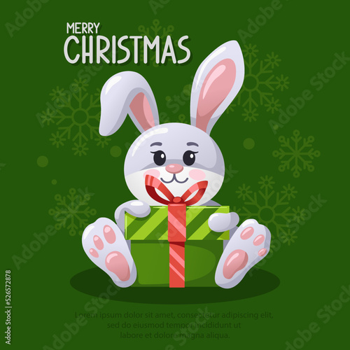 rabbit with a gift, symbol of the year (ID: 526572878)