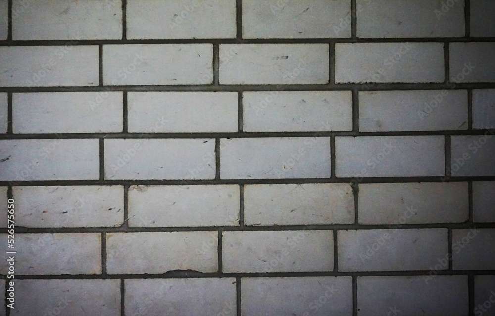 Obraz premium Alte weiße Backsteinwand 