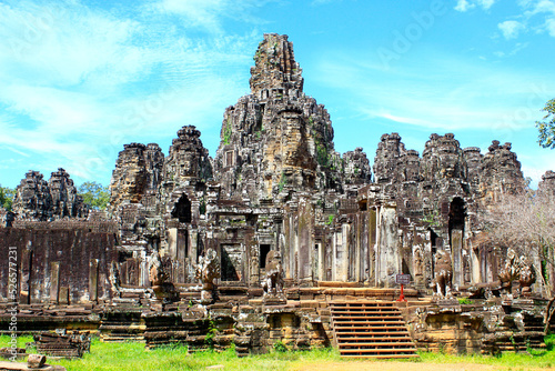 Angkor Thom Bayon Temple at Angkor Wat in Siem Reap, Cambodia