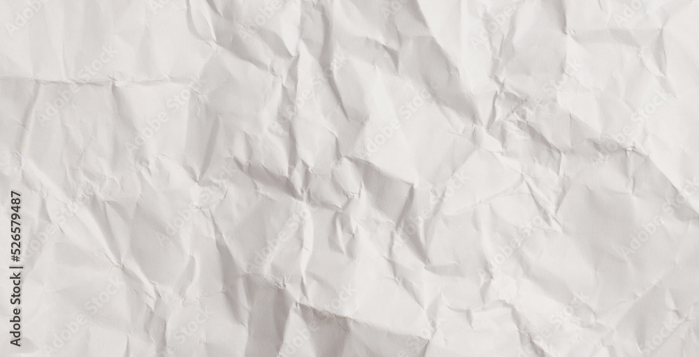 Naklejka premium Crumpled torn craft paper blank texture copy space horizontal long background.