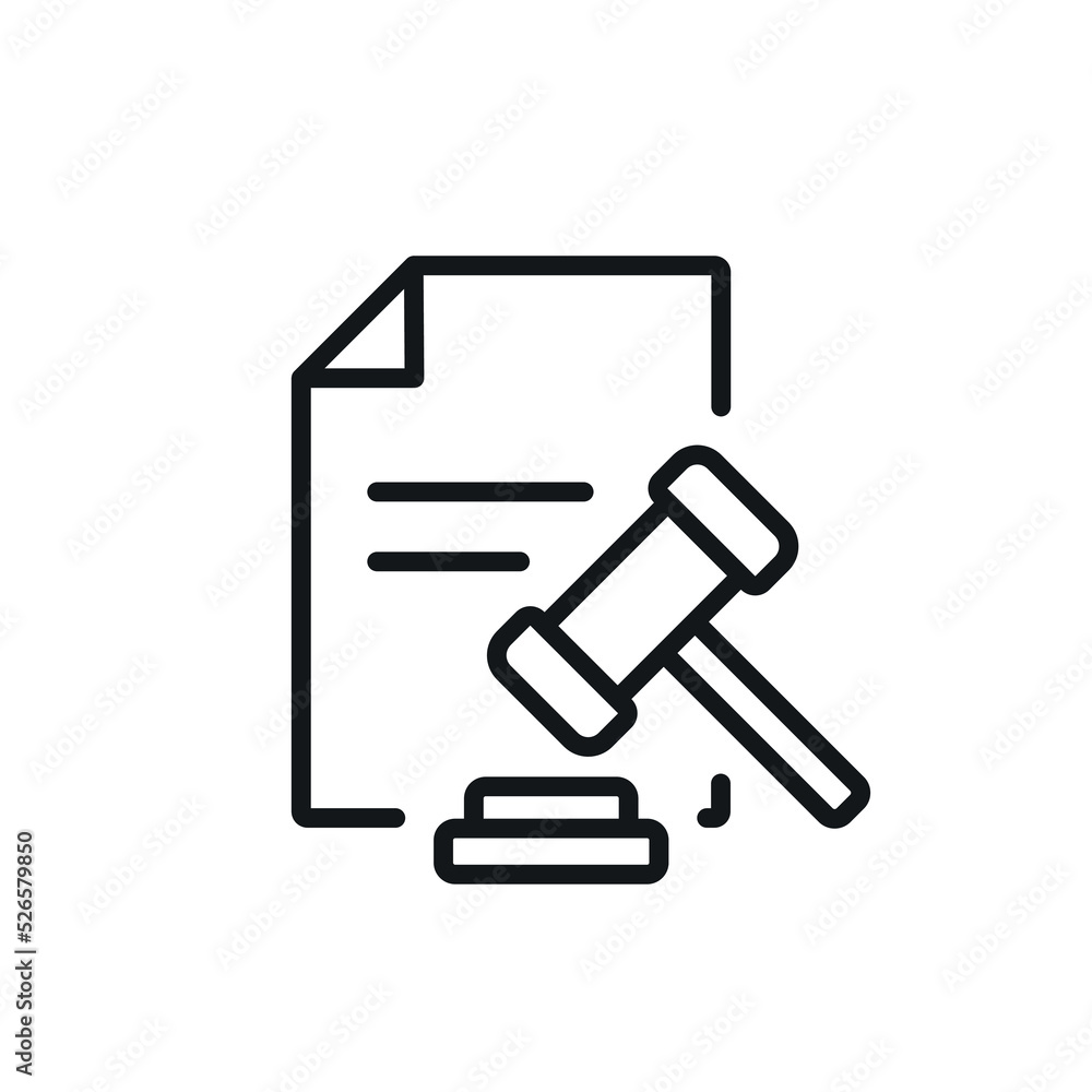 Probate linear icon. Thin line customizable illustration. Contour symbol. Vector isolated outline drawing. Editable stroke Probate linear icon. Thin line customizable illustration. Contour symbol. Vector isolated outline drawing. Editable stroke