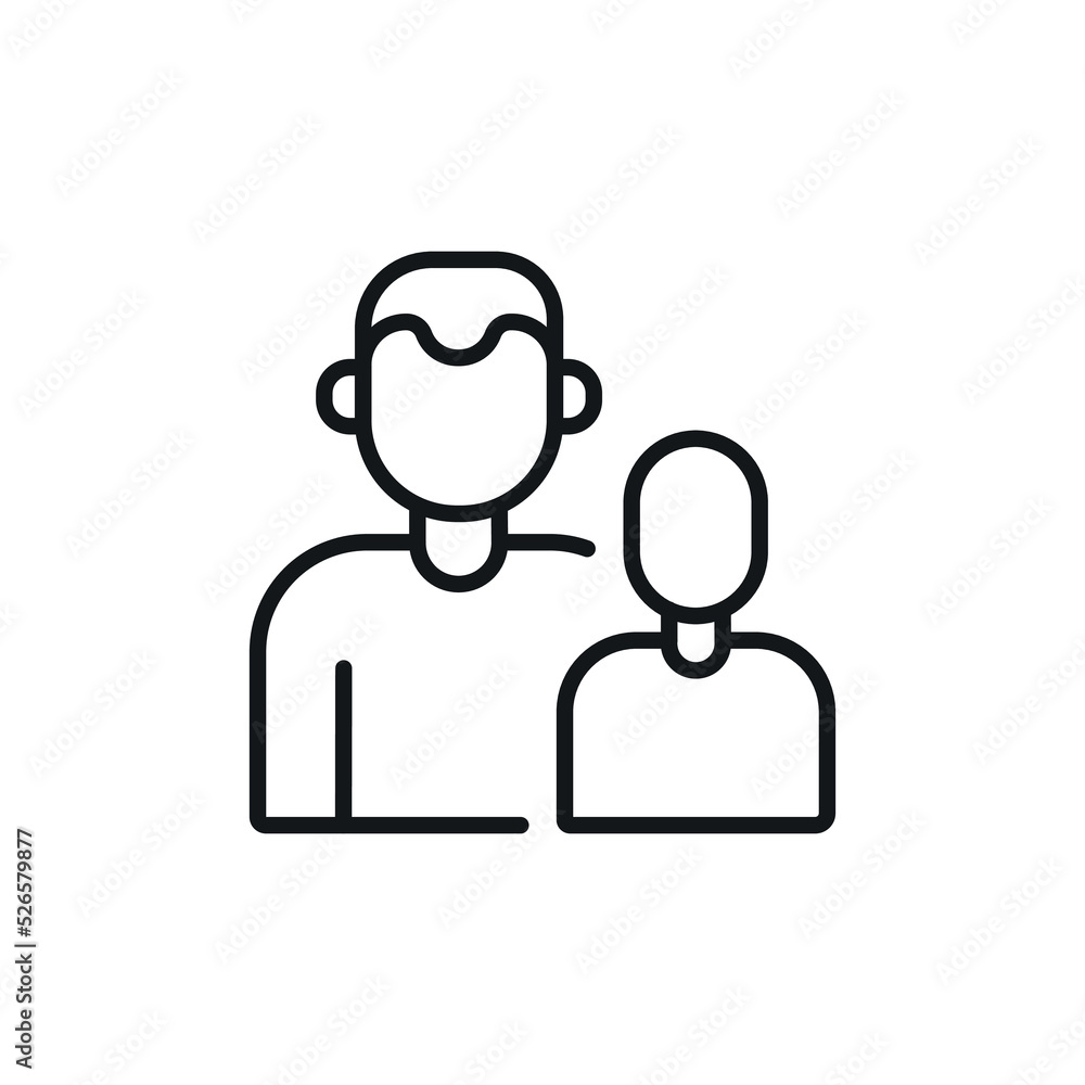Guardianship screen linear icon. Thin line customizable illustration. Contour symbol. Vector isolated outline drawing. Editable stroke Guardianship screen linear icon. Thin line customizable illustration. Contour symbol. Vector isolated outline drawing. Editable stroke