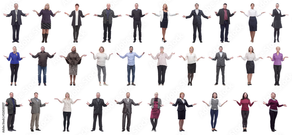 group of successful business people isolated on white group of successful business people isolated on white