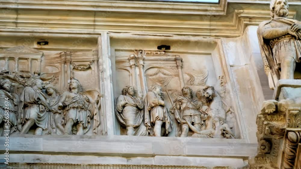 The ancient Triumphal Arch of Constantine that represent victory in Rome, Italy The ancient Triumphal Arch of Constantine that represent victory in Rome, Italy