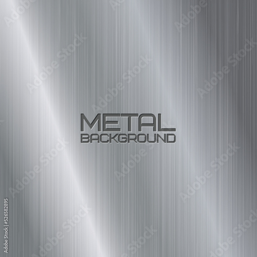 Shiny abstract metal background with steel silver chrome surface vector illustration