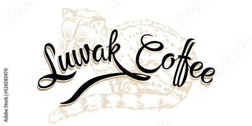 Luwak coffee good for symbol icon. Luwak coffee logo vector for your brand label,cafe or shop.