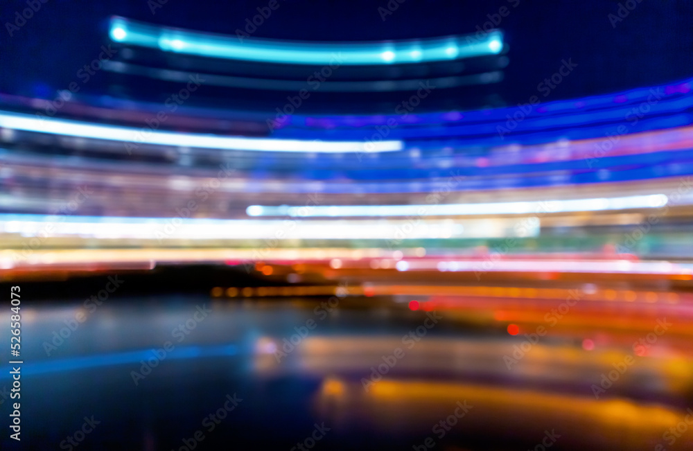 Abstract city night lights illuminated blurred urban background Abstract city night lights illuminated blurred urban background