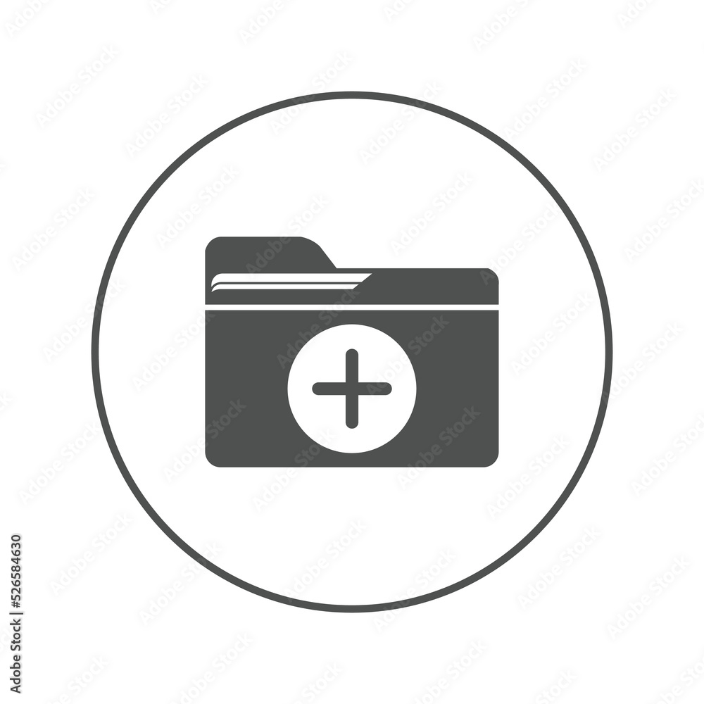 Business document file folder icon | Circle version icon | Business document file folder icon | Circle version icon |