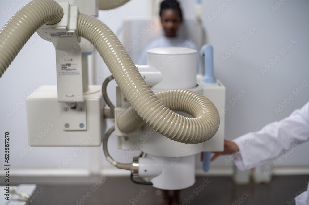 A patient undergoing a radiology session A patient undergoing a radiology session