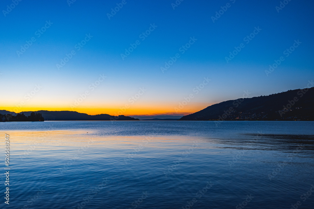 Sunset over the lake - Arth Goldau, Switzerland